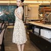 EM6968 Đầm Xoè Cổ Tròn Bèo Tay