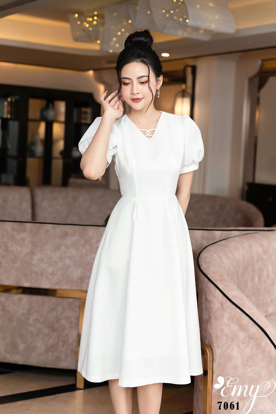Đầm linen trắng thêu tay hoạ tiết hoa  Shopee Việt Nam