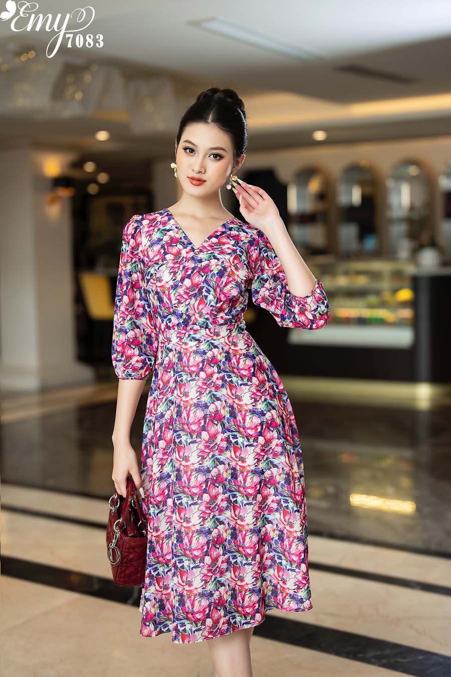 🌻Đầm xòe cột eo tay lỡ xinh xắn trẻ trung thanh lịch Đầm xòe đỏ mẫu đẹp  dành cho nữ | Shopee Việt Nam