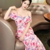 EM7120 Đầm Xoè Maxi 2 Dây