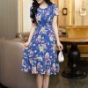 EM9249 Đầm Xoè Voan Hàn Cổ Tròn