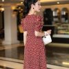 EM9269 Đầm Xoè Đỏ Bi