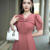 EM7158 Đầm Xoè Nhún Tâm Ngực