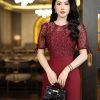 EM7168 Jum Quần Dài Phối Ren