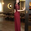 EM7168 Jum Quần Dài Phối Ren