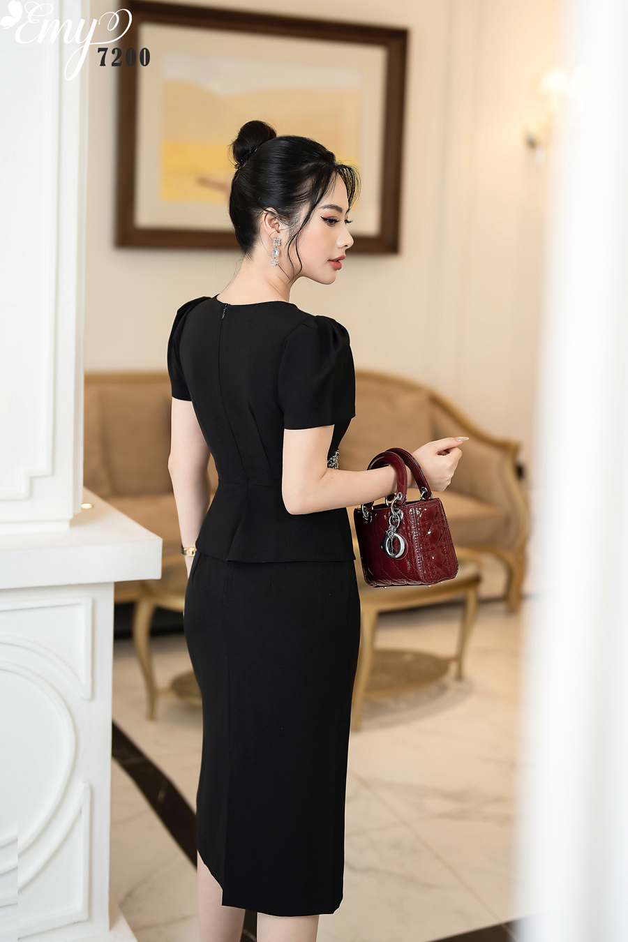 Đầm váy công sở Hàn Quốc đẹp dễ thương toàn quốc | Phong cách thời trang,  Trang phục, Váy peplum