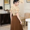 EM7201 Đầm Xoè Phối Cổ Tròn