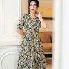 EM7203 Đầm Xoè,Cổ Tròn