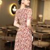 EM7206 Đầm Xoè Hoa Cổ Tròn