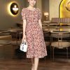 EM7206 Đầm Xoè Hoa Cổ Tròn