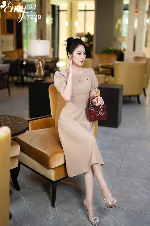 EM7229 Đầm Xoè Thanh Lịch