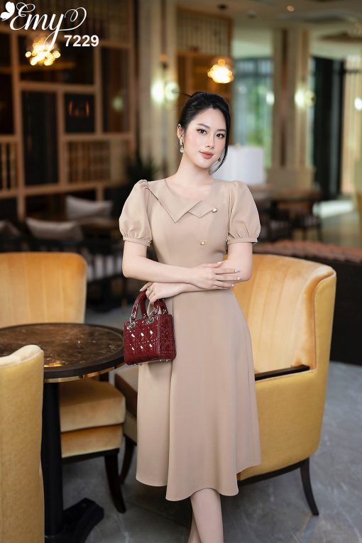 EM7229 Đầm Xoè Thanh Lịch