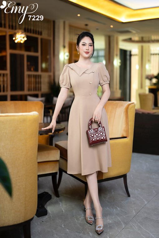 EM7229 Đầm Xoè Thanh Lịch