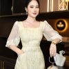 EM7218 Đầm Xoè Cổ Vuông