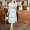 EM7263 - Đầm xòe midi cổ tròn