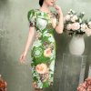 EM9311 Đầm Body Hoa Cổ Tròn