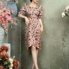 EM9314 Đầm Xoè Lụa Vân Pháp Tay Lỡ