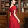 EM7275 Đâm Xoè Đỏ Cổ V