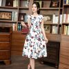 EM7277 Đầm Xoè Hoa Hồng