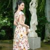 EM7281 Đầm Xoè Vai Choàng