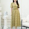 EM7579 - Đầm xòe tay bí thanh lịch