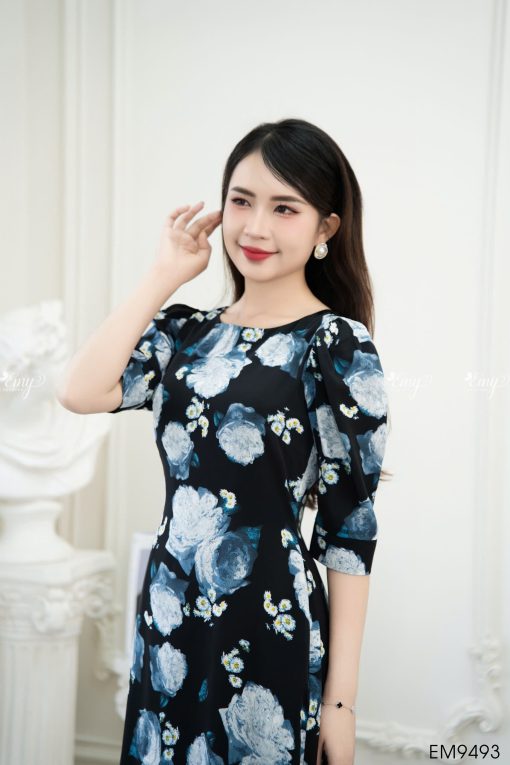 EM9493 - Đầm suông họa tiết hoa