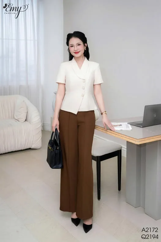 Q2194 Quần Nâu Ống Suông Q2194 Quần Nâu Ống Suông