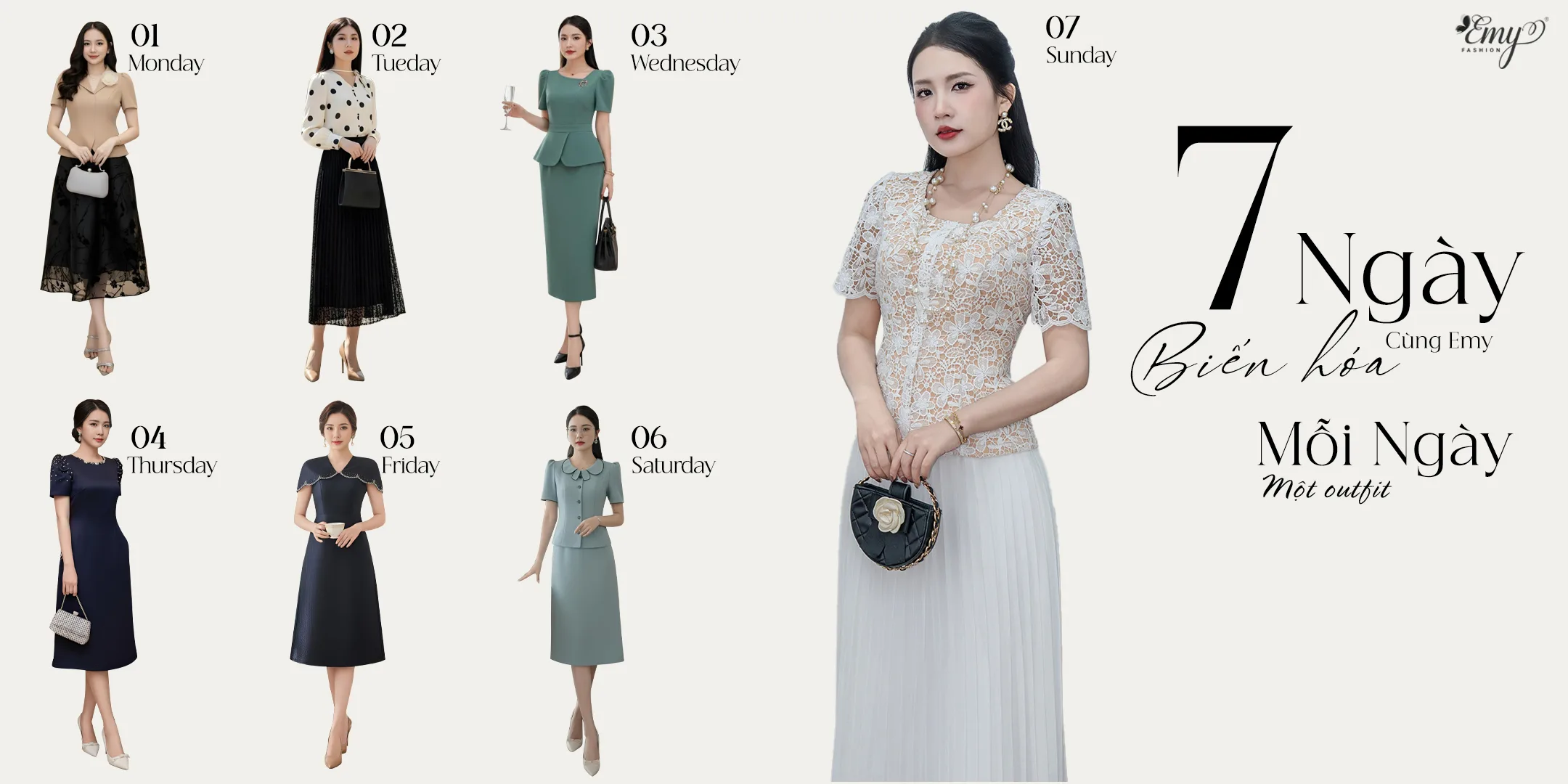 7 Ngày biến hoá cùng Emy - Mỗi ngày 1 outfit