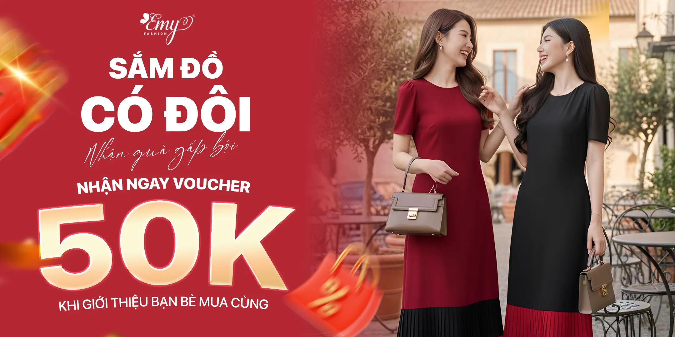 Sắm quà có đôi - Nhận quà gấp bội tặng ngay voucher 50k