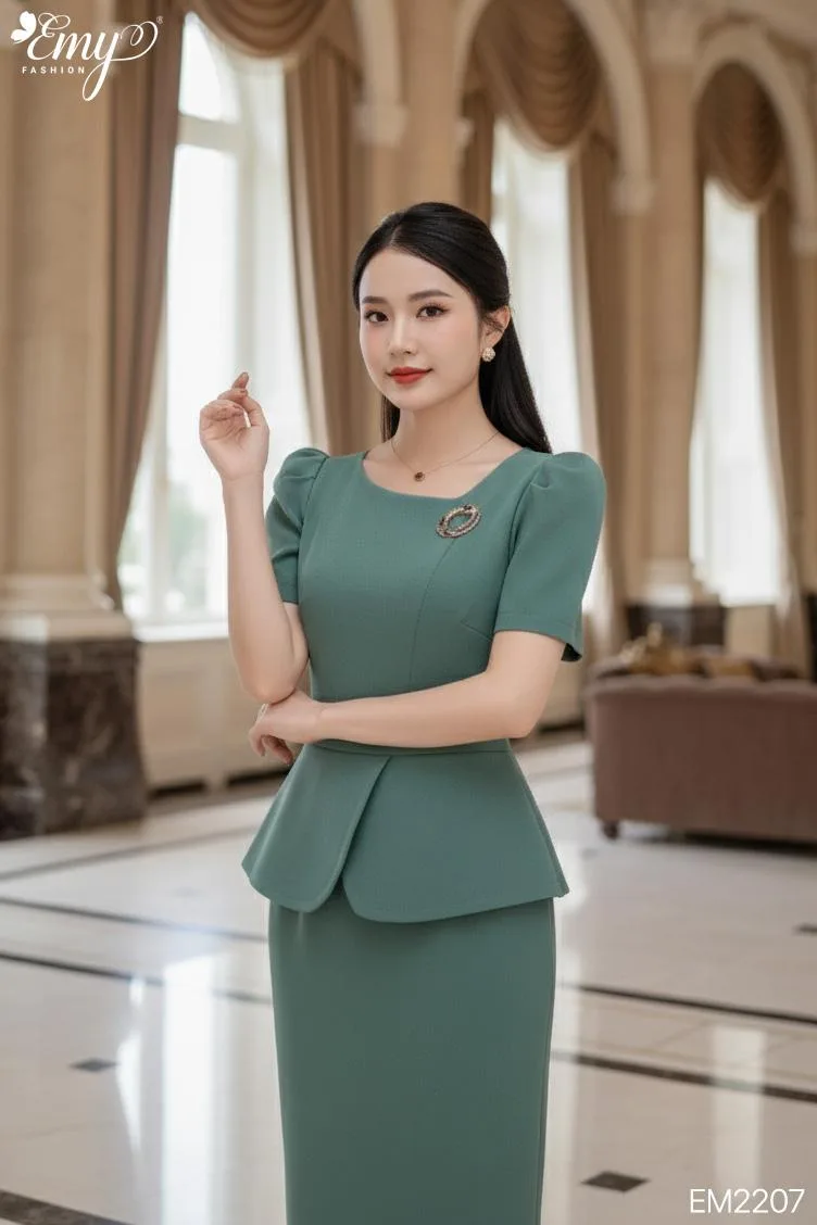 z7145868256192_e1c362ed6f7ce2d0f787508990a3a833 EM2207 Đầm Body Peplum Xanh Mint