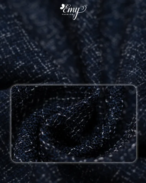 EM4059 Đầm Xoè Xanh Đen Cổ Phối Cài Khoen