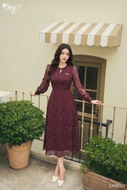 EX9760 - Đầm Xòe Vải Voan Hàn