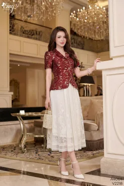 A4064 Áo Gấm Đỏ