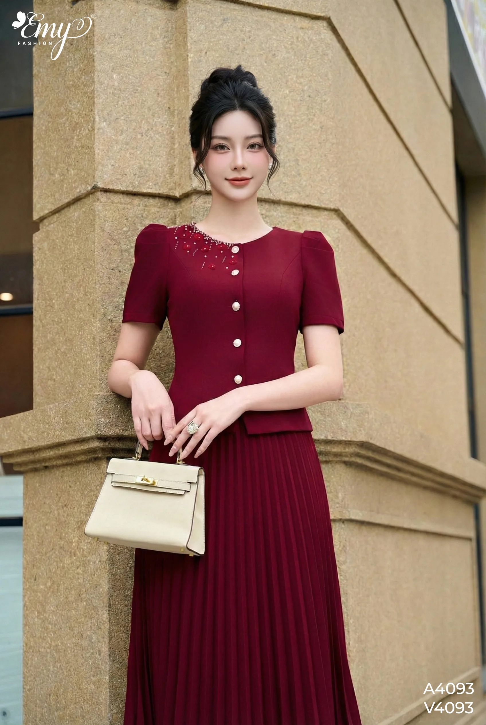 AV4093 - Set Áo & Chân Váy Kaki Nhung AV4093 - Set Áo & Chân Váy Kaki Nhung