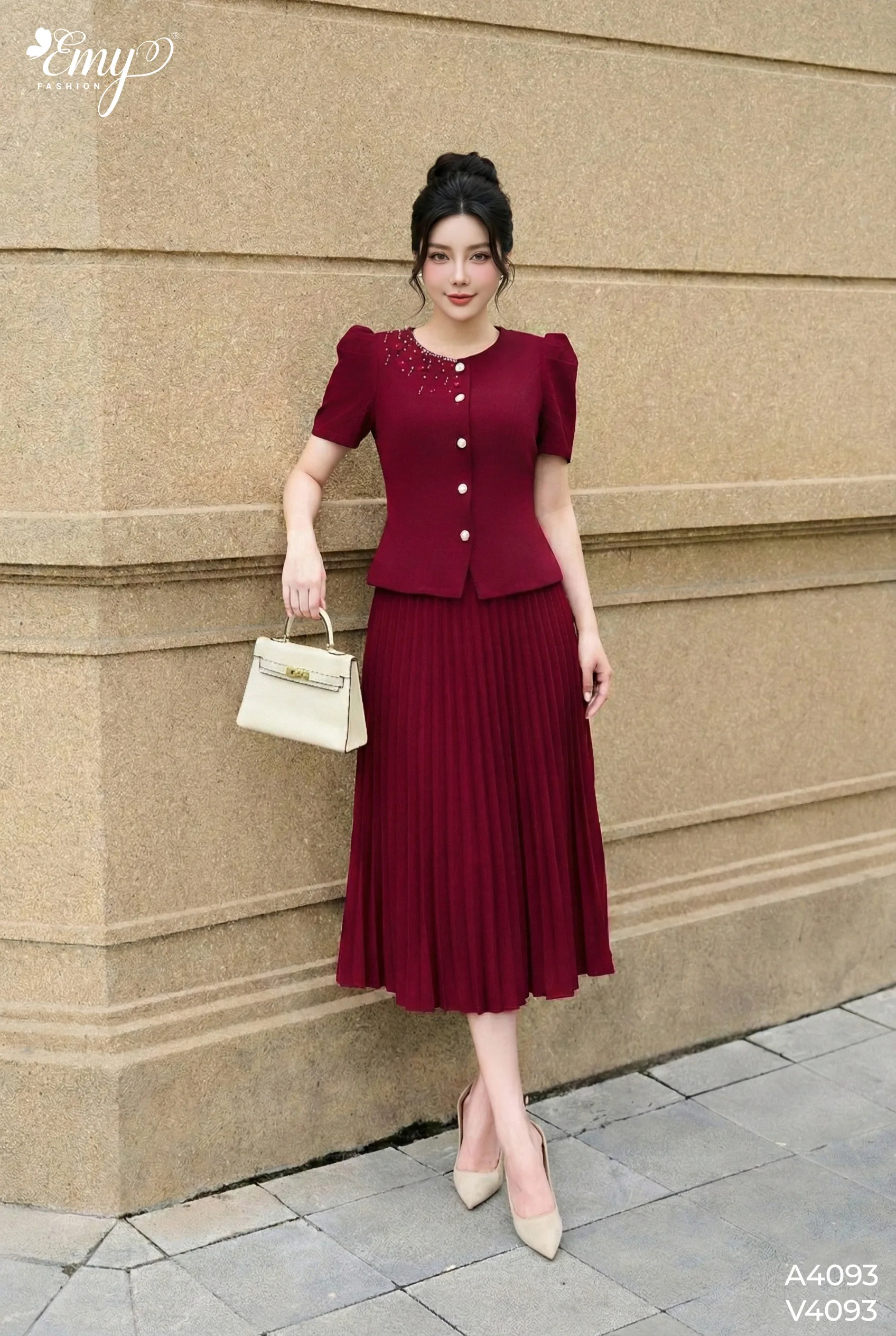 AV4093 - Set Áo & Chân Váy Kaki Nhung AV4093 - Set Áo & Chân Váy Kaki Nhung