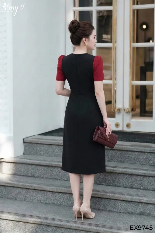 EX9745 - Đầm xoè A dự tiệc cotton lạnh