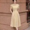 EX4103 Đầm Xòe Đũi Vân Be Tùng Xếp Ly