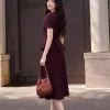 EM9792 Đầm Peplum Kaki Dáng A Thanh Lịch