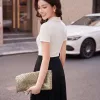 A2275 Áo Thun Gân Nhí Có Cổ Khóa Giọt Nước