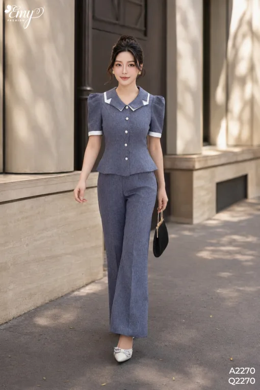 Q2270 Quần Ống Loe Line Silk