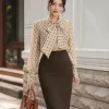 A9799 Áo Voan Nữ Xếp Ly Ngực Thanh Lịch
