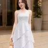 EM9817 Đầm Xòe Xếp Tầng Vải Mango Bi 2 Dây