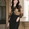 V9822 Chân Váy Đuôi Cá Linen Đen