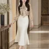 V9826 Chân Váy Đuôi Cá Linen Bi