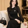 Đầm Xoè A Dạo phố Đen EM2285